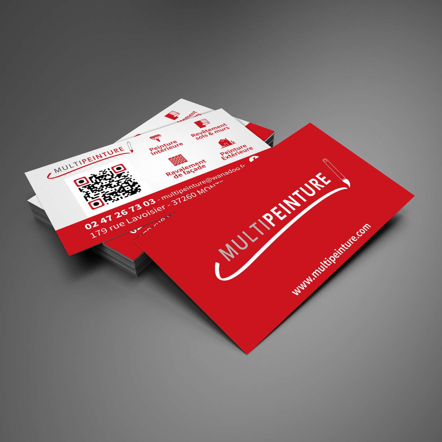 Carte de visite - Mulitpeinture, Entreprise de peinture - façadier à Monts Carte de visite - Mulitpeinture, Entreprise de peinture - façadier à Monts